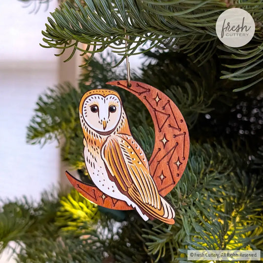 Celestial Barn Owl Ornament Ornaments