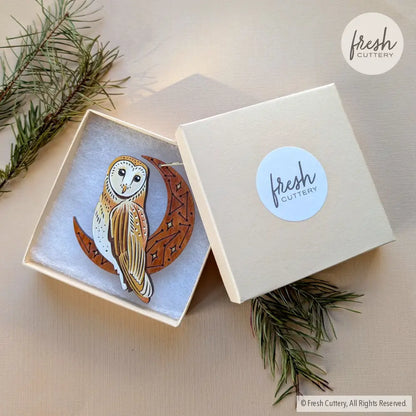 Celestial Barn Owl Ornament Ornaments