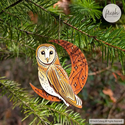 Celestial Barn Owl Ornament Ornaments