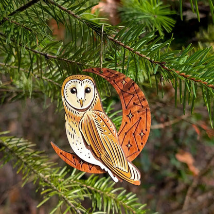 Celestial Barn Owl Ornament Ornaments