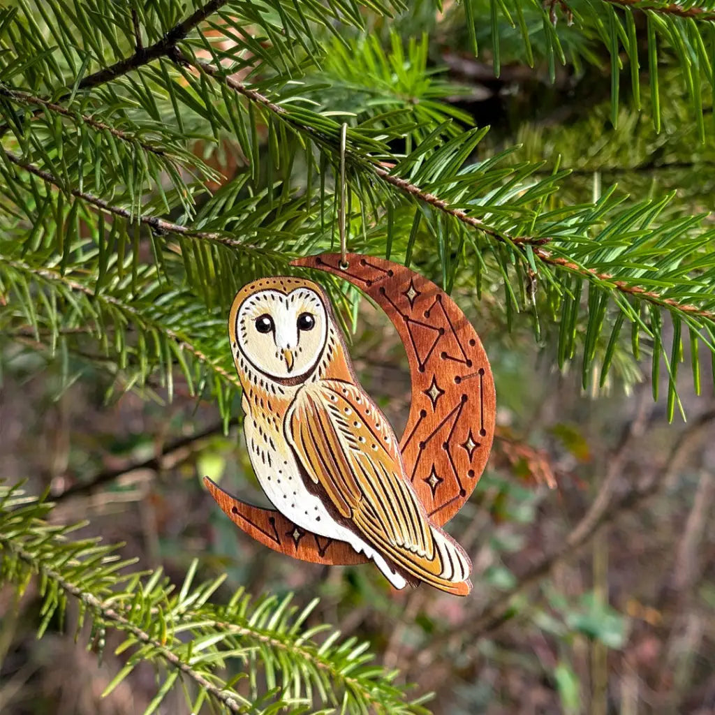 Celestial Barn Owl Ornament Ornaments