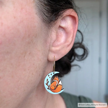 Celestial Fox Earrings Dangle and Drop Earrings