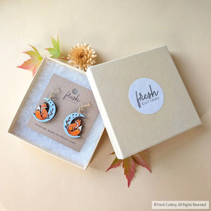 Celestial Fox Earrings Dangle and Drop Earrings