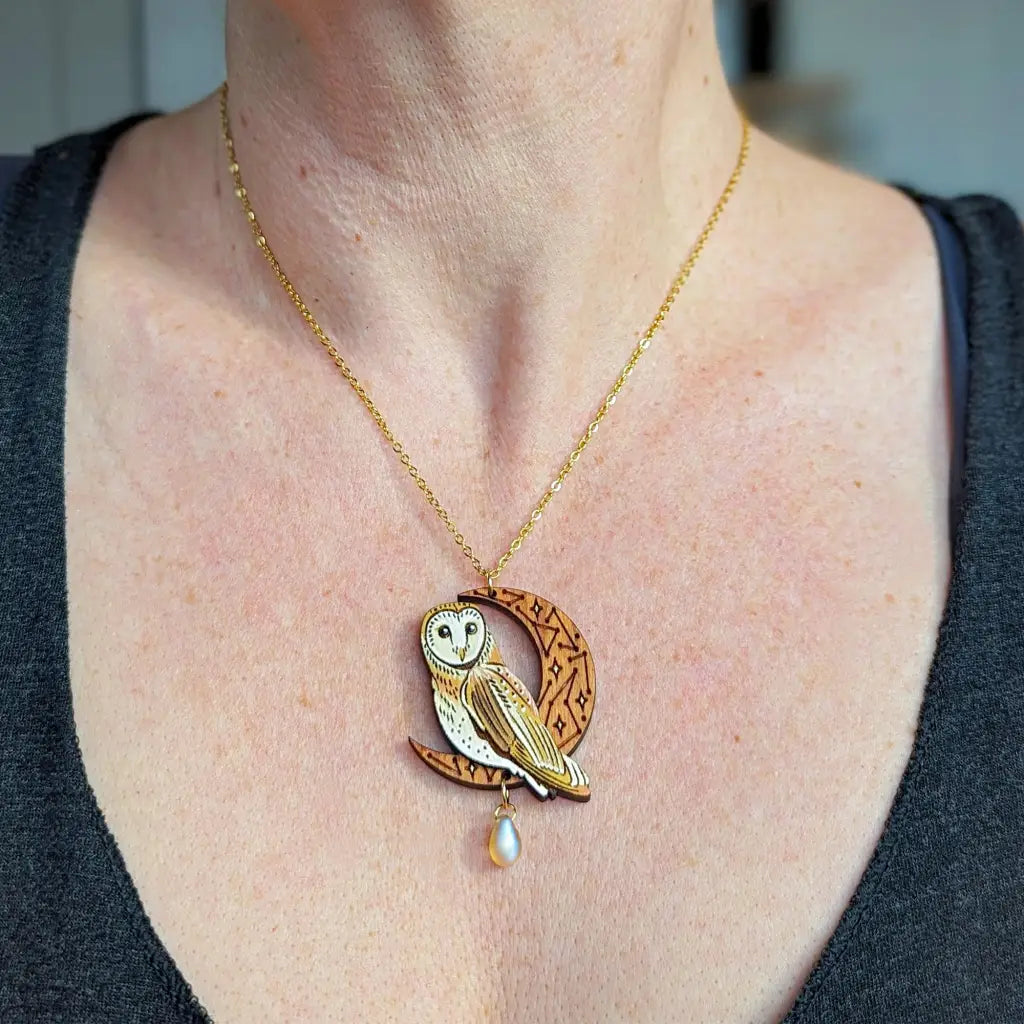Celestial Owl Statement Necklace Necklaces