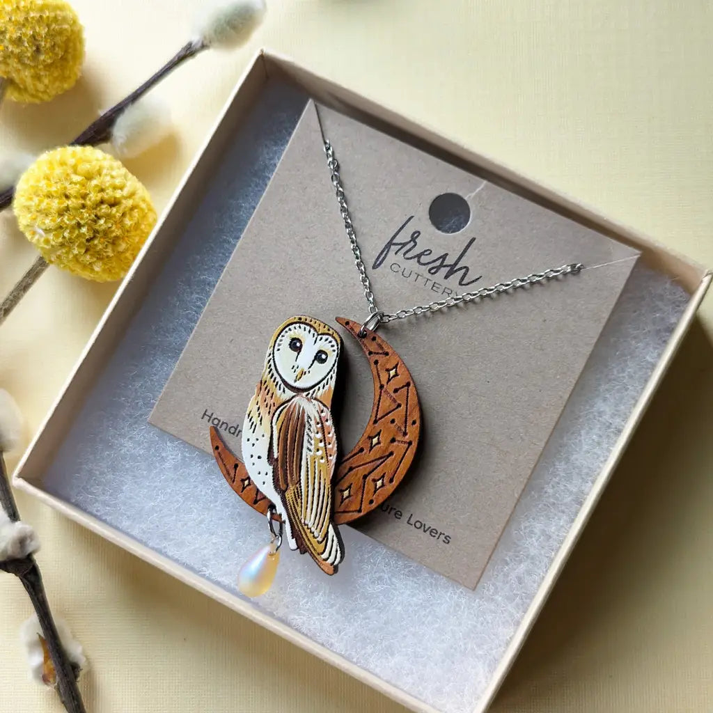 Celestial Owl Statement Necklace Necklaces
