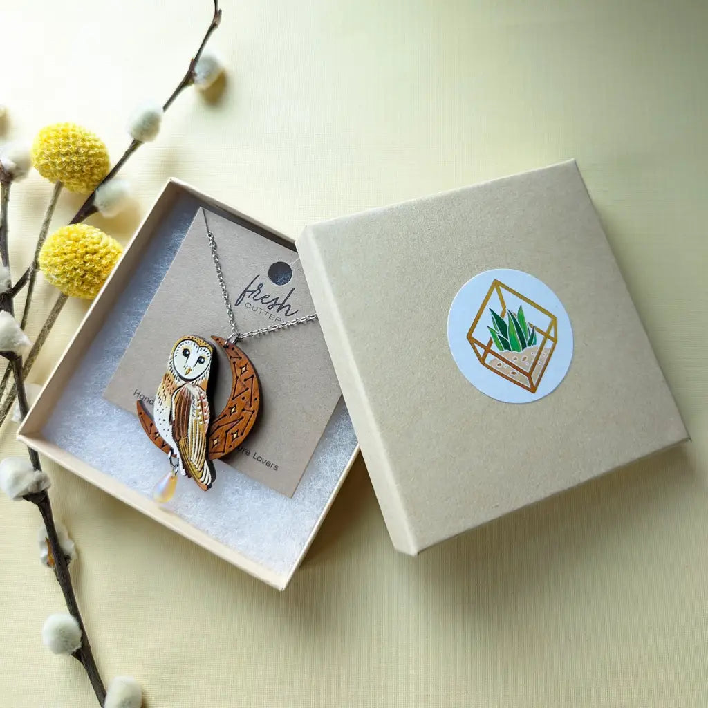 Celestial Owl Statement Necklace Necklaces