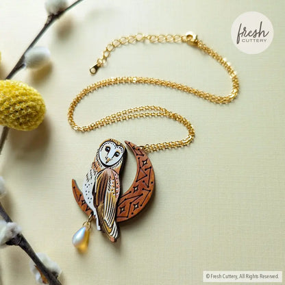 Celestial Owl Statement Necklace Necklaces