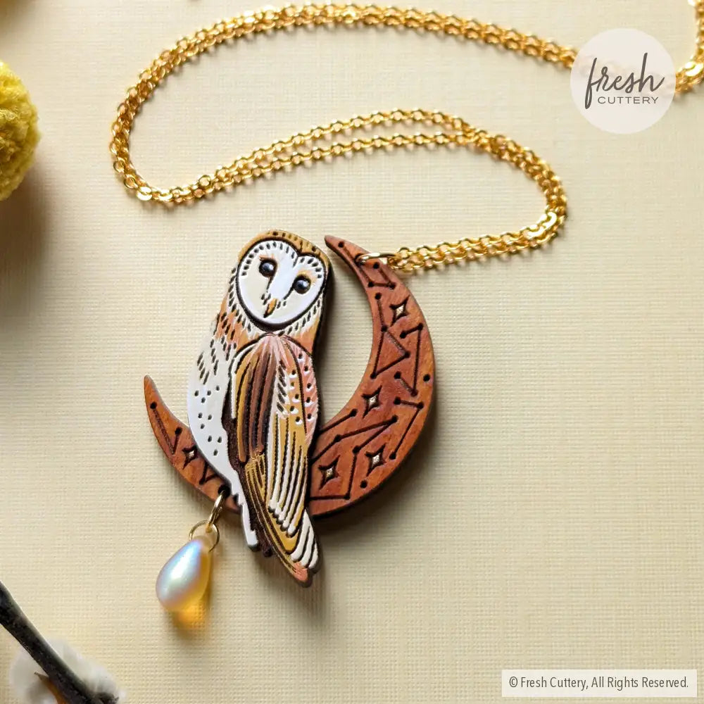 Celestial Owl Statement Necklace Necklaces