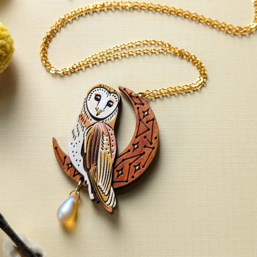 Celestial Owl Statement Necklace Necklaces