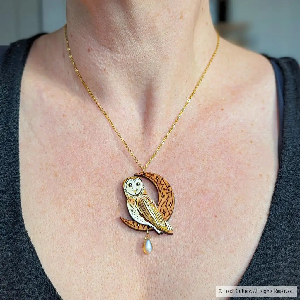 Celestial Owl Statement Necklace Necklaces