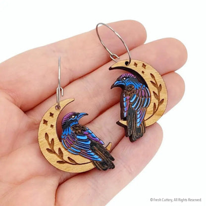 Celestial Raven Earrings - Dangle and Drop Earrings
