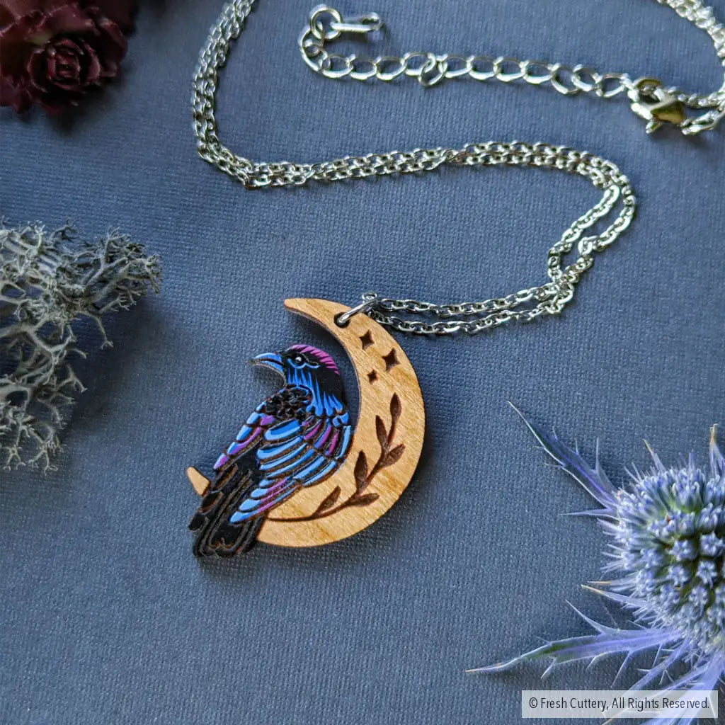 Mini Celestial Raven Necklace Necklaces