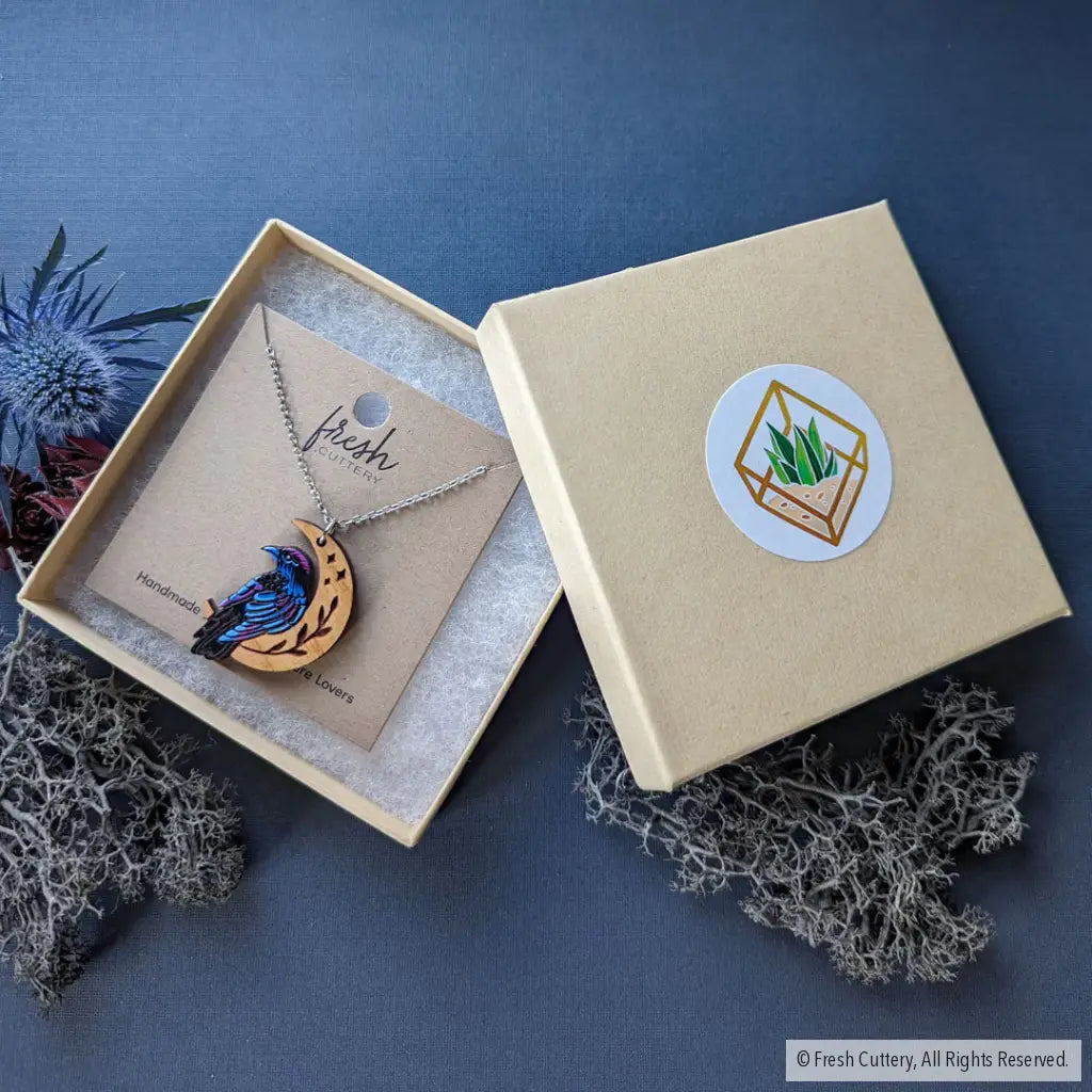 Mini Celestial Raven Necklace Necklaces