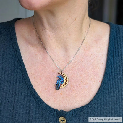 Mini Celestial Raven Necklace Necklaces
