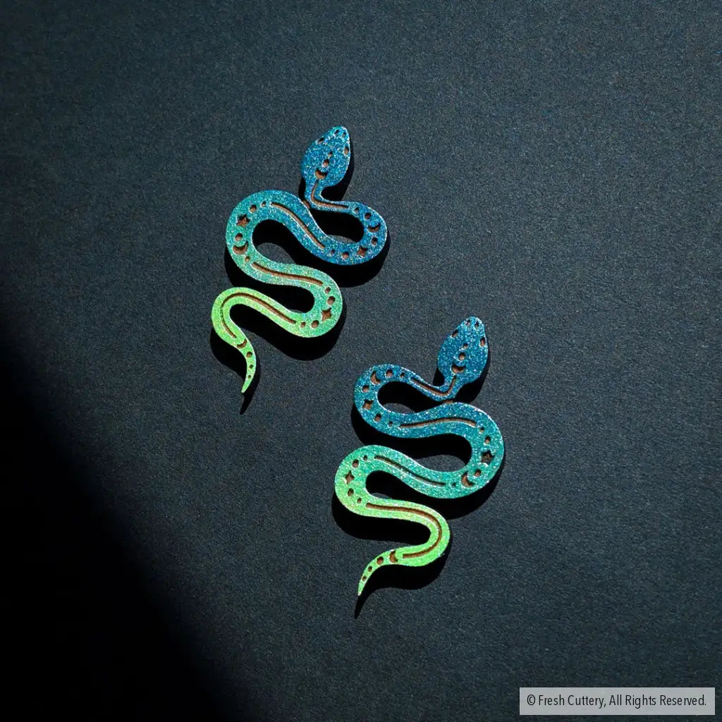 Celestial Snake Earrings - Studs
