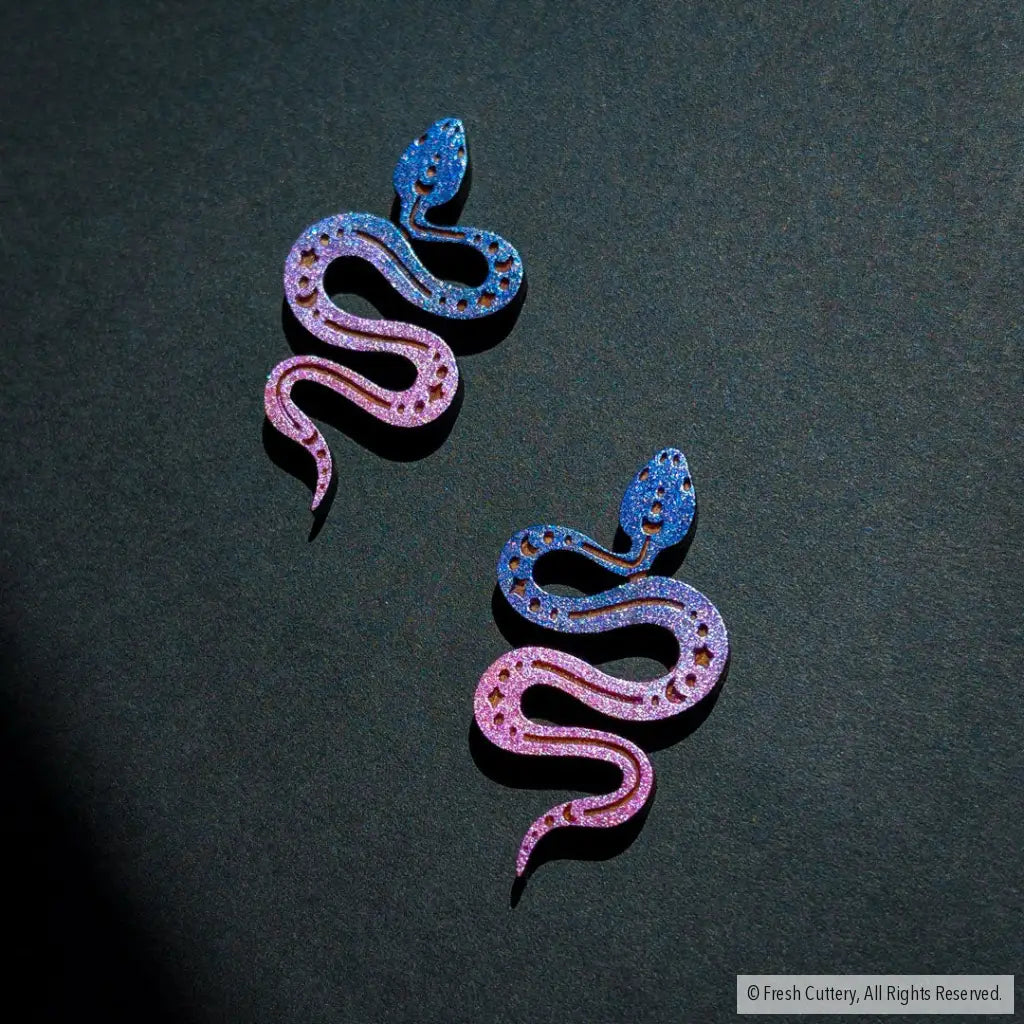 Celestial Snake Earrings - Studs