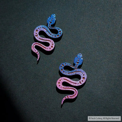 Celestial Snake Earrings - Studs