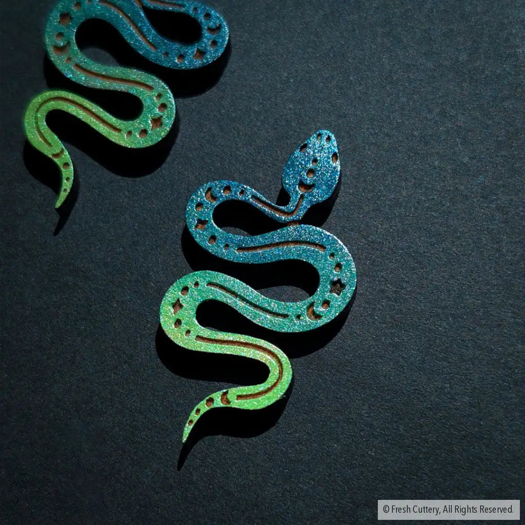 Celestial Snake Earrings - Studs