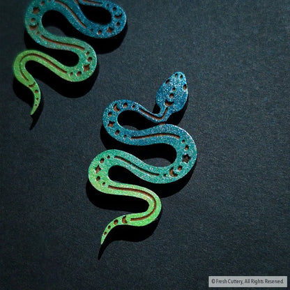 Celestial Snake Earrings - Studs