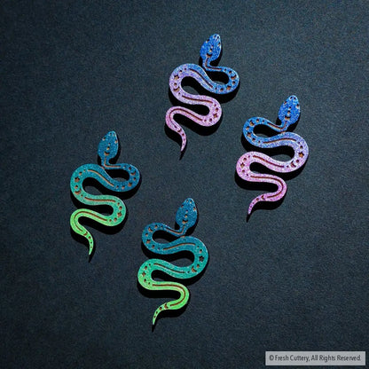 Celestial Snake Earrings - Studs