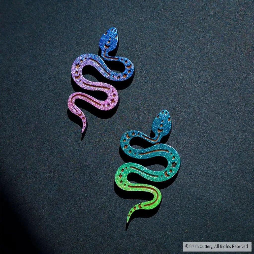 Celestial Snake Earrings - Studs