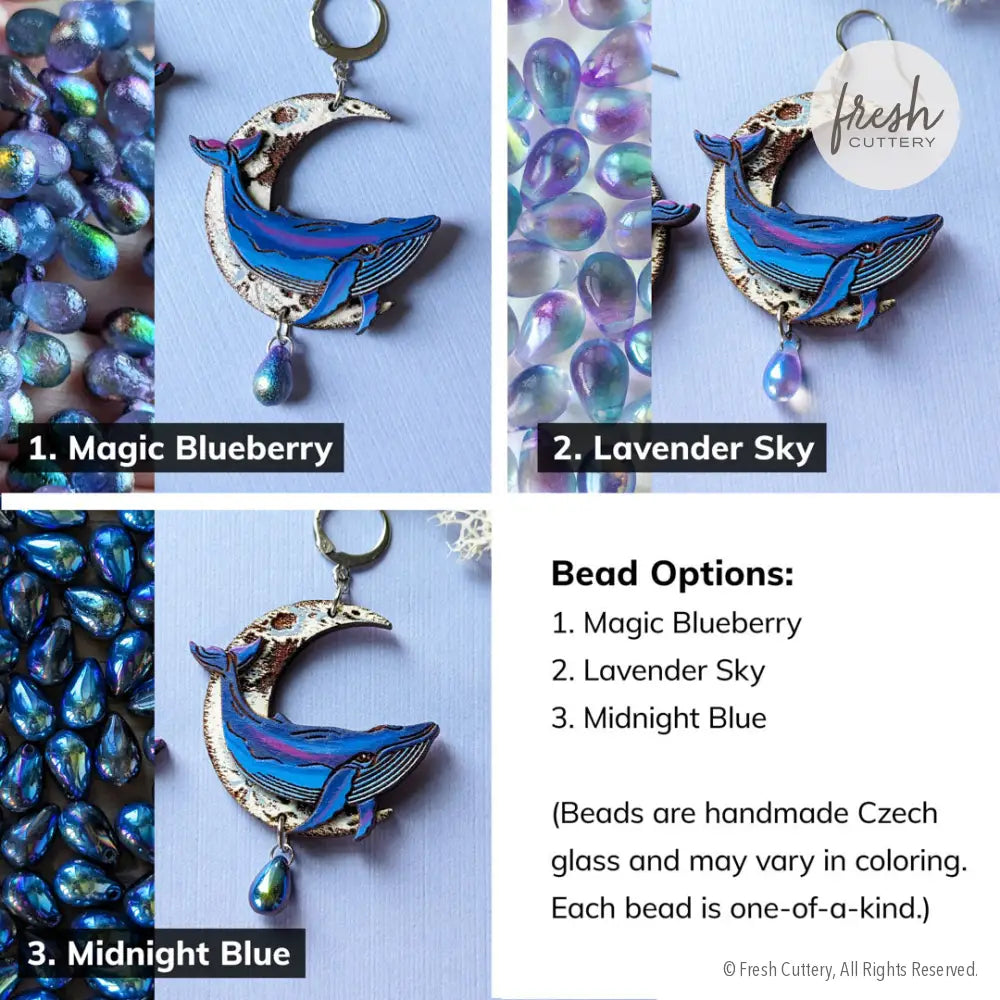 Celestial Whale Statement Earrings Dangle And Drop