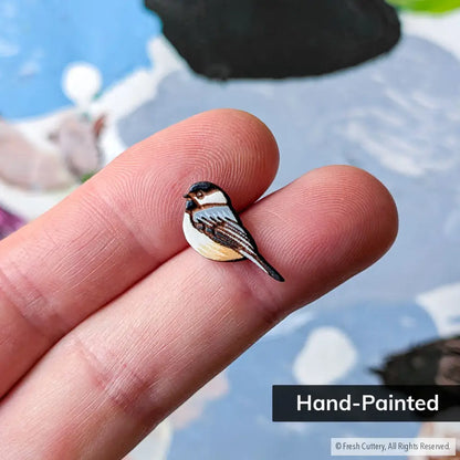 Chickadee Bird Studs - Studs