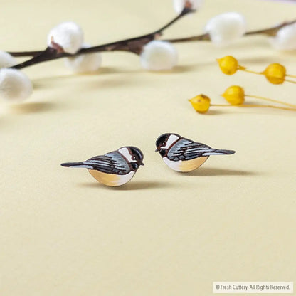Chickadee Bird Studs