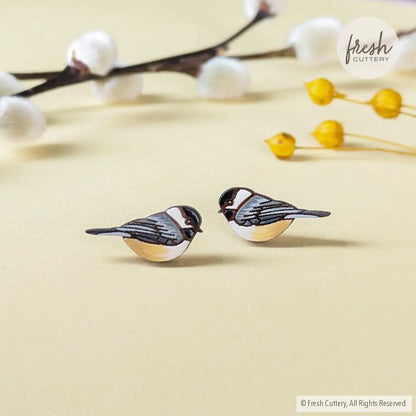 Chickadee Bird Studs