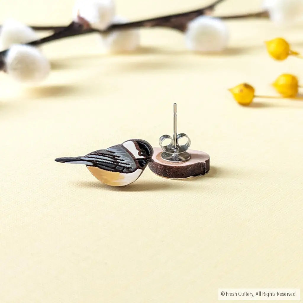 Chickadee Bird Studs