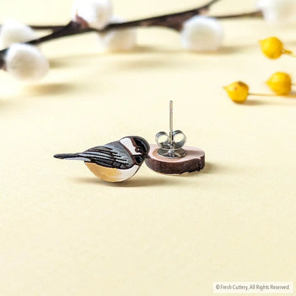 Chickadee Bird Studs