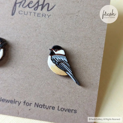 Chickadee Bird Studs