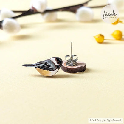 Chickadee Bird Studs