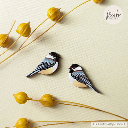 Chickadee Bird Studs