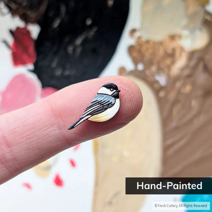 Chickadee Bird Studs - Studs