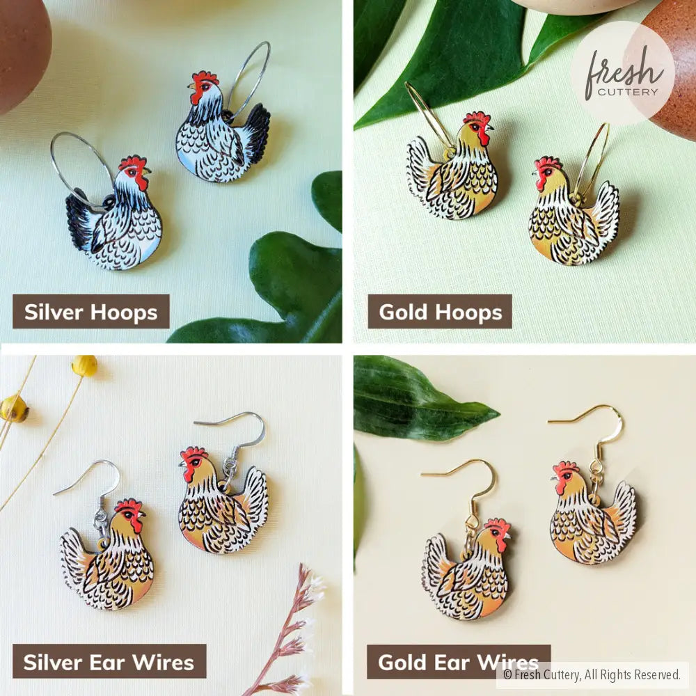 Chicken Earrings Dangle And Drop