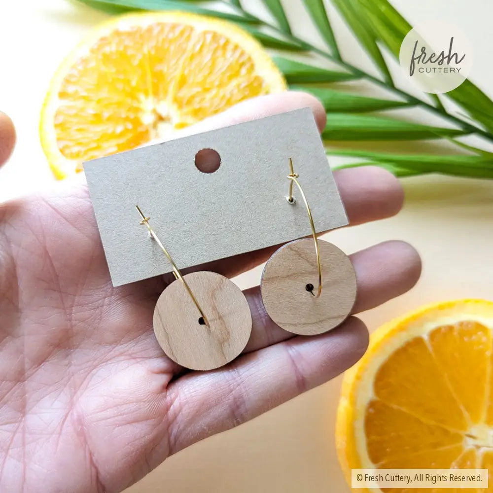 Citrus Slice Hoop Earrings Dangle And Drop