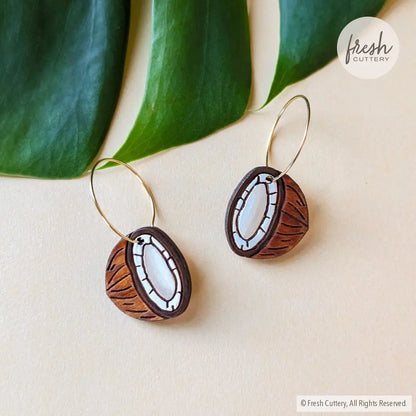 Coconut Earrings Dangle And Drop