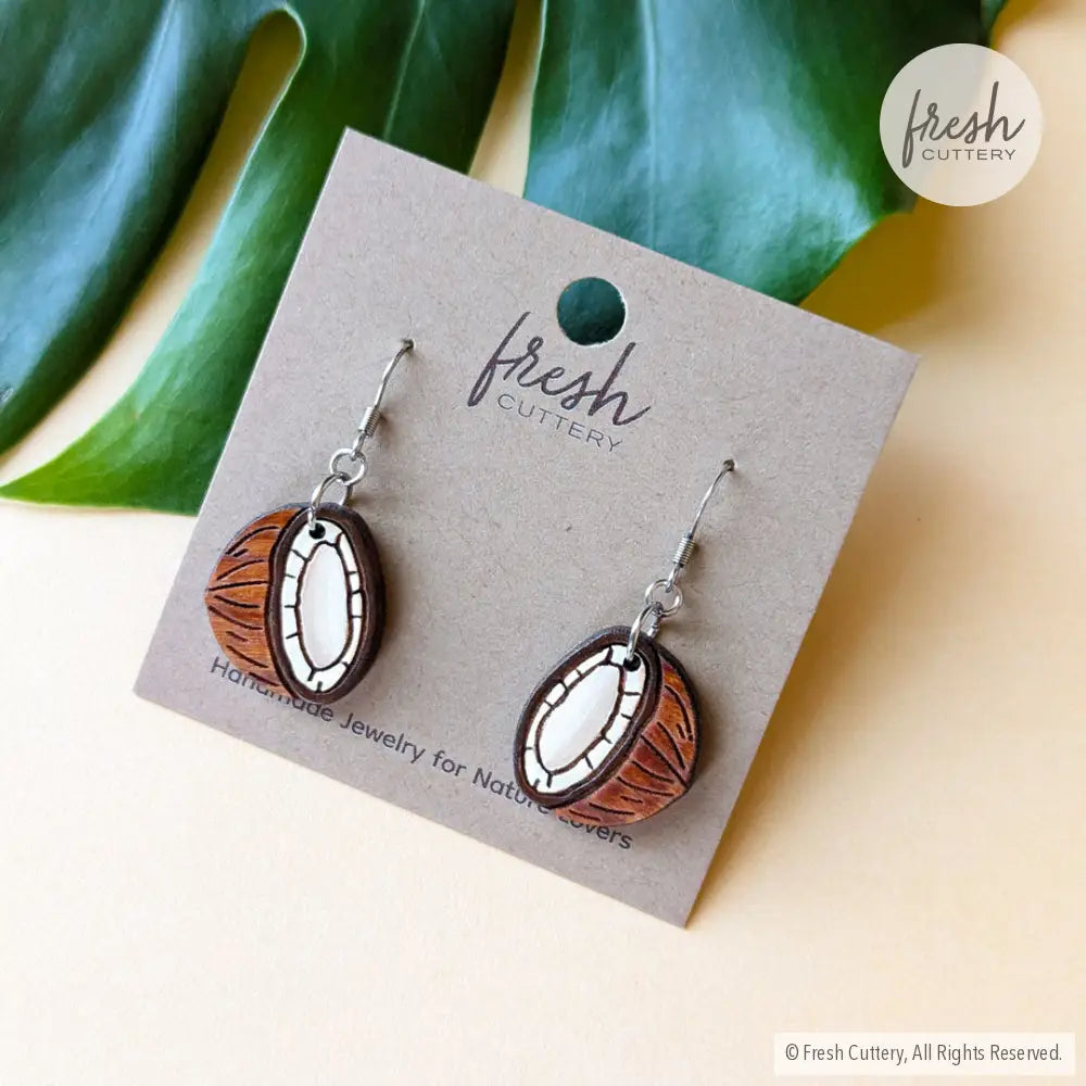 Coconut Earrings Dangle And Drop