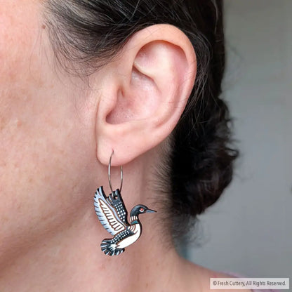 Common Loon Earrings - Dangle and Drop Earrings
