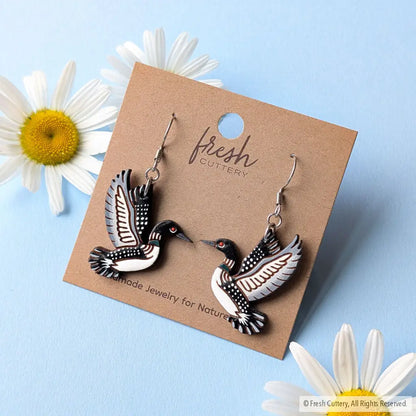 Common Loon Earrings - Dangle and Drop Earrings