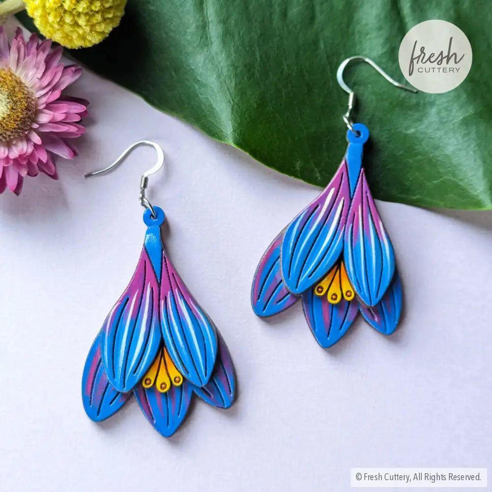 Crocus Statement Earrings Dangle And Drop