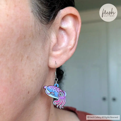 Cuttlefish Earrings Dangle and Drop Earrings