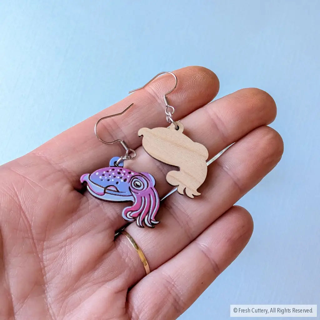 Cuttlefish Earrings Dangle and Drop Earrings