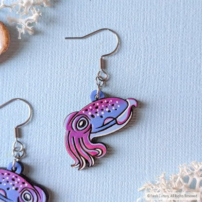 Cuttlefish Earrings Dangle and Drop Earrings
