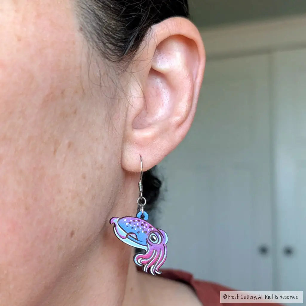 Cuttlefish Earrings Dangle and Drop Earrings
