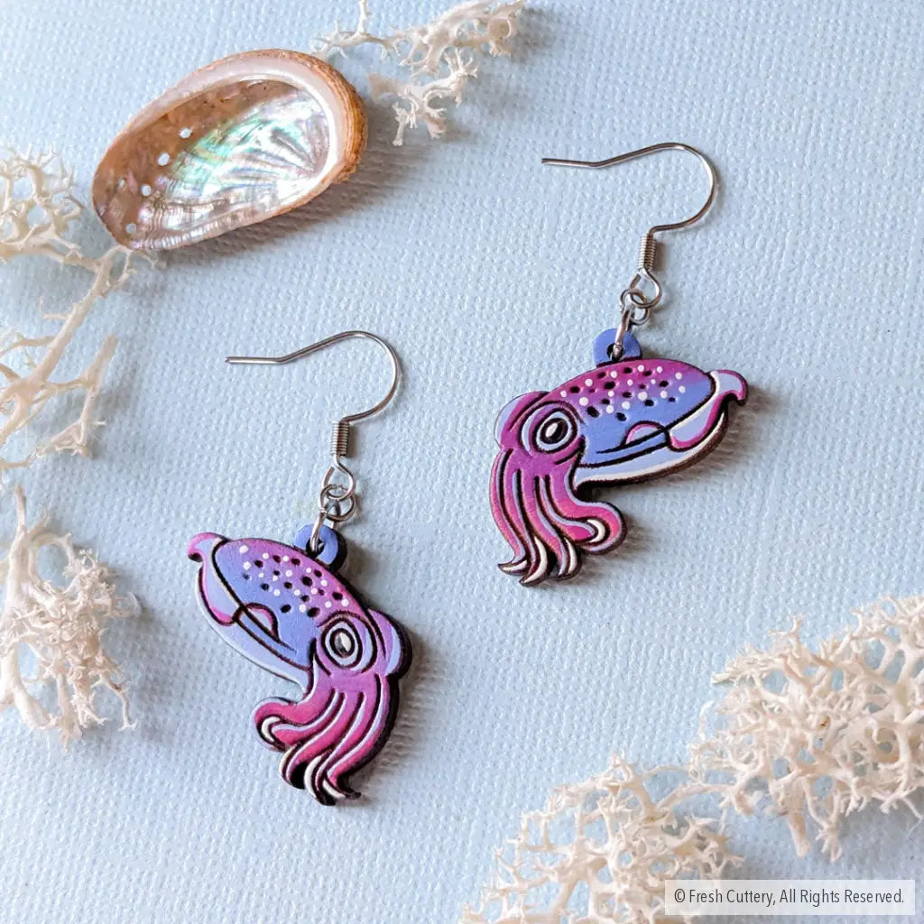 Cuttlefish Earrings Dangle and Drop Earrings