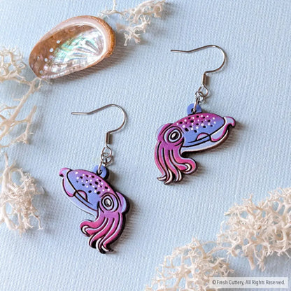 Cuttlefish Earrings Dangle and Drop Earrings