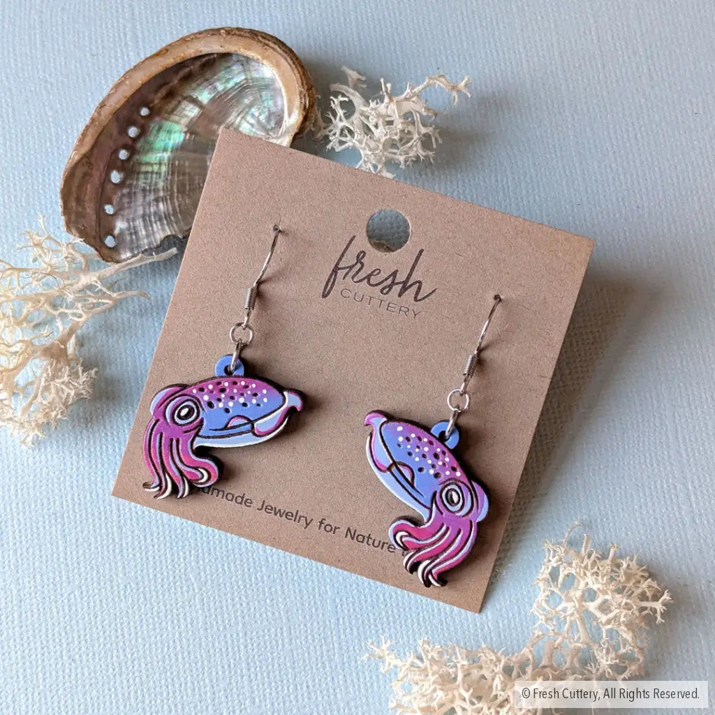 Cuttlefish Earrings Dangle and Drop Earrings