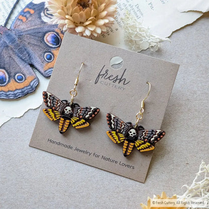 Death’s-head Hawkmoth Earrings - Dangle and Drop Earrings
